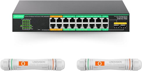 16 Ports UltraReach PoE Switch and UltraReach PoE Extender in Saudi Arabia