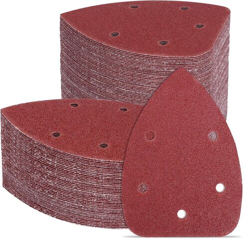 Coceca 100pcs Triangle Sanding Pads Sandpaper Hook and Loop Sanding Sheet for Wood Fit 3-1/8 Inch Oscillating Multi Tool in Kuwait