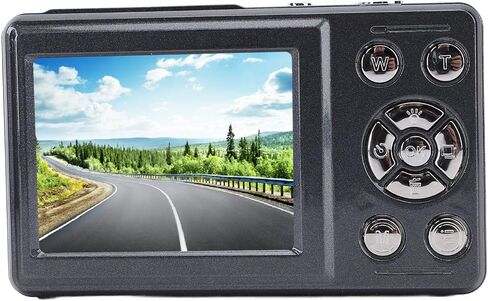 كاميرا رقمية، كاميرا رقمية بدقة 4K بدقة 64 ميجابكسل، تسجيل حلقة التركيز التلقائي بتكبير 18X، محمولة صغيرة الحجم للأطفال والمراهقين والبالغين (رمادي داكن) in Kuwait