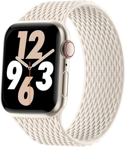 Silicone Braided Solo Loop Compatible with Apple Watch Band 38mm 40mm 41mm 42mm 44mm 45mm 46mm 49mm, Stretchy Elastic Sport Strap Compatible for iWatch Series 10/9/8/7/6/5/4/3/2/1/SE/Ultra/Ultra 2 in Saudi Arabia
