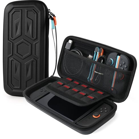 Protective Carrying Case for Nintendo Switch 2, Waterproof Hard Shell Travel Storage Handbag for Nintendo Switch 2 Accessories and Games(Black) in Saudi Arabia