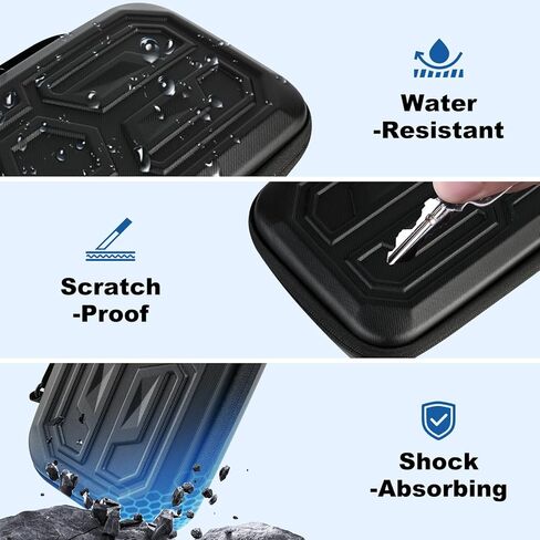 Protective Carrying Case for Nintendo Switch 2, Waterproof Hard Shell Travel Storage Handbag for Nintendo Switch 2 Accessories and Games(Black) in Saudi Arabia