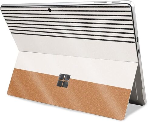Glossy Glitter Tablet Skin Compatible with Microsoft Surface Pro 11 (2024-2025) - Neutral Stripes - Premium 3M Vinyl Protective Wrap Decal Cover - Easy to Apply | Crafted in The USA by MightySkins in Saudi Arabia