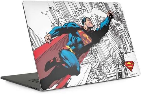 غلاف كمبيوتر محمول من Skinit متوافق مع جهاز MacBook Pro 13 بوصة مع شريط لمس (2016-20) - تصميم فائق السرعة من Warner Bros Superman مرخص رسميًا in Kuwait