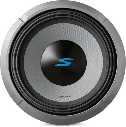Alpine S2-W12D2 S Series 12 مضخم صوت مزدوج 2 أوم 1800 وات مع SoundBox E Series Single 12 بوصة مضخم صوت مزود بفتحات تهوية in Kuwait