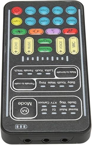 Focket Portable Voice Changer, 10 Electronic Sounds 8 Live Sounds Real Time Modulator with Noise Reduction Memory Function for PC in Kuwait
