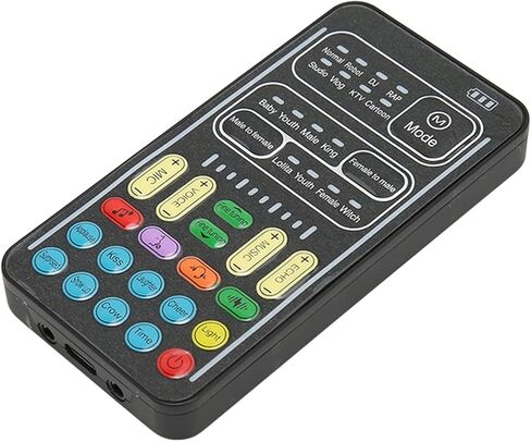 Focket Portable Voice Changer, 10 Electronic Sounds 8 Live Sounds Real Time Modulator with Noise Reduction Memory Function for PC in Kuwait
