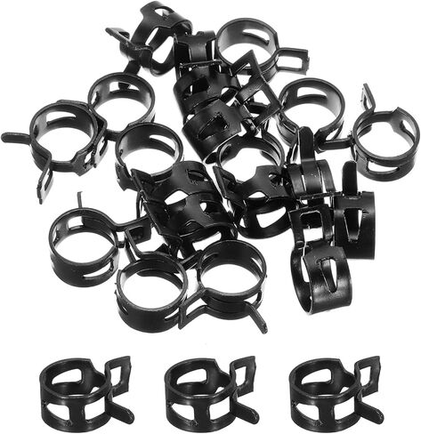 meccanixity 20 pcs خطوط خط الوقود المشابك خرطوم شريط الربيع ، 10 مم أنبوب الهواء أنبوب الهواء فراغ خراطيم ماء أنبوب الضغط المنخفض مجموعة التشكيلة ، الأسود ، in Saudi Arabia