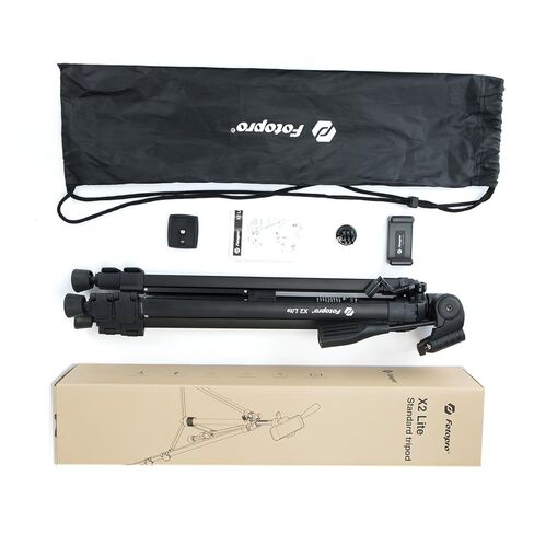 Fotopro 62" Tripod for Camera, Lightweight Tripod Stand Compatible with Cell Phone, Action Cam, Compact Aluminum Stand with Travel Bag, Max Load 8.8 lbs, X2 Lite in Saudi Arabia