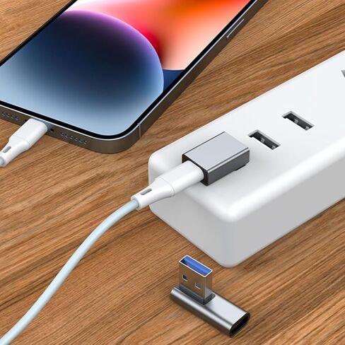Set of 2pcs Male to Female Charging Adapter Aluminum USB3.0 to Type C Connectors in Saudi Arabia