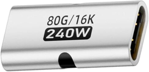 الألومنيوم USB C أنثى إلى شاحن أنثي 240 واط 80 جيجابايت في الثانية 16 كيلو/60 هرتز نوع C محول محول الشحن السريع للهاتف المحمول USB C موسع in Saudi Arabia