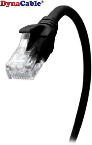 كابل LAN نحاسي Cat6 عالي التحمل مع موصلات RJ45 Snagless | 1 عبوة 25 قدم | 24AWG 550 ميجا هرتز | مدرج في قائمة UL | أقصى سرعة 10 جيجابايت لشبكات الكمبيوتر السريعة | أسود in Kuwait