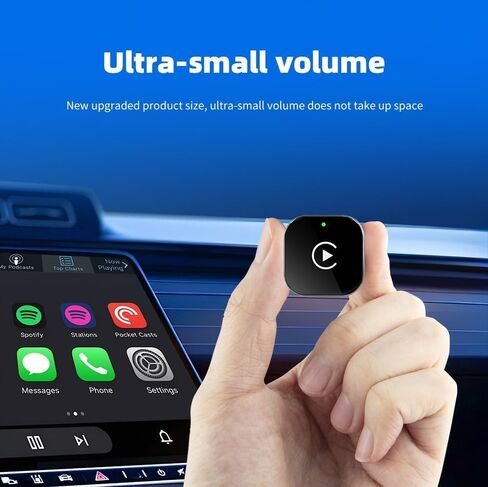 2-in-1 Wireless CarPlay & Android Auto Adapter, Plug & Play, Fast Auto-Connect, Wireless Carplay Adapter for iPhone & Android with USB/USB-C Port in Saudi Arabia