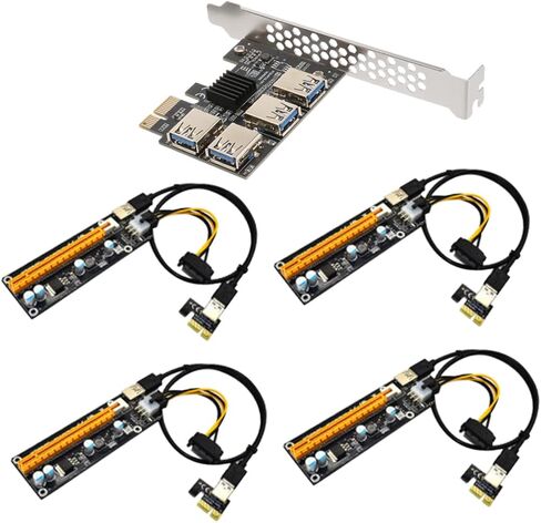 موسع Pci E إلى منفذ USB بطاقة محول Pci Express مع موصلات مطلية، توسيع فائق السرعة للتعدين وسطح المكتب، منافذ متعددة عملية in Kuwait