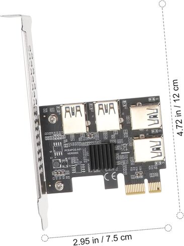 موسع Pci E إلى منفذ USB بطاقة محول Pci Express مع موصلات مطلية، توسيع فائق السرعة للتعدين وسطح المكتب، منافذ متعددة عملية in Kuwait