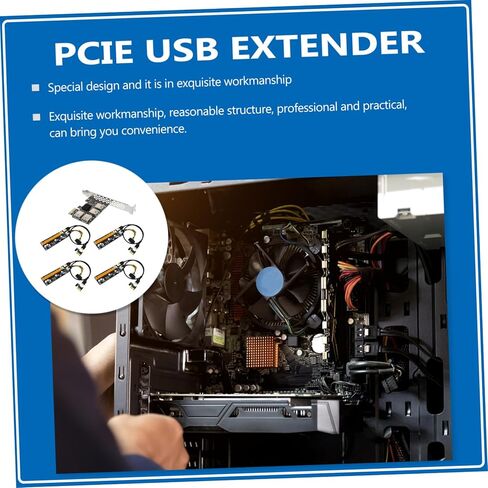 موسع Pci E إلى منفذ USB بطاقة محول Pci Express مع موصلات مطلية، توسيع فائق السرعة للتعدين وسطح المكتب، منافذ متعددة عملية in Kuwait