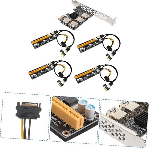 NUOBESTY Pci E to Port USB Extender Adapter Card with Pin Connectors High Performance Pci E USB Hub for Computer Accessories Stable Easy to Install Expansion in Saudi Arabia