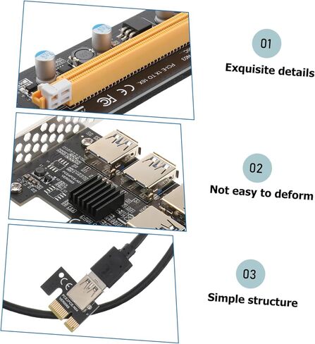 NUOBESTY Pci E to Port USB Extender Adapter Card with Pin Connectors High Performance Pci E USB Hub for Computer Accessories Stable Easy to Install Expansion in Saudi Arabia