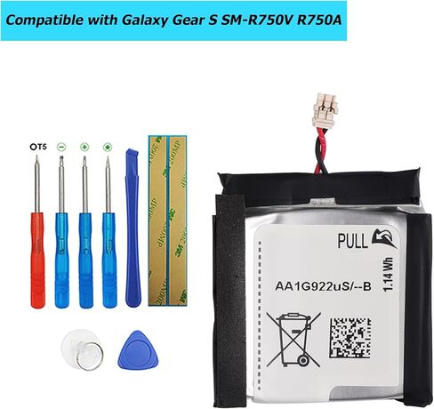 EB-BR750ABE Replacement Battery Compatible with Samsung Galaxy Gear S SM-R750V R750A R750T SM-R750D with Toolkit in Saudi Arabia
