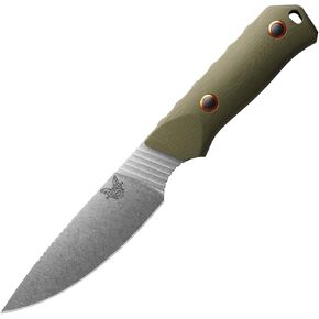 Benchmade - سكين صيد راغورن، حافة عادية، شفرة ذات نقطة إسقاط مع مقبض من ألياف الكربون الأسود (15600OR) in Kuwait