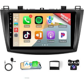 راديو سيارة Naifay Android 12 لسيارة Mazda 3 2009 2010 2011 2012 2013، 2+32G 9 بوصة شاشة لمس IPS لسيارة Mazda 3 ستيريو مع Carplay Android Auto Bluetooth FM GPS WiFi SWC + Can Bus MIC in Saudi Arabia
