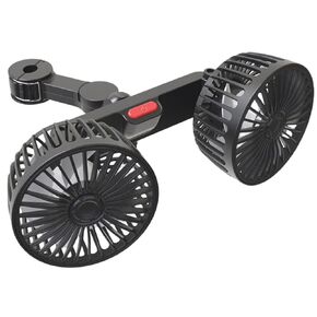 12V/24V Car Headrest Ventilation Fan, USB Charging 360° Rotatable Auto Cooling Fan, Electric Seat Back Cooler for Vehicle SUV Sedan in Kuwait