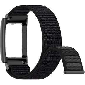 سوار معصم بحلقة من النايلون + إطار إطار متوافق مع حزام Amazfit Helio لتتبع اللياقة البدنية، ممتص الصدمات الرياضي الناعم القابل للتنفس وقابل للتعديل للنساء والرجال in Kuwait