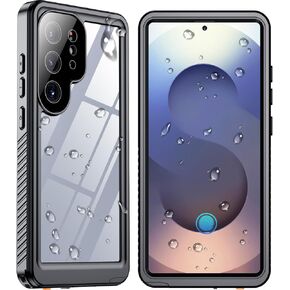 SPIDERCASE Only for Samsung Galaxy S25 Ultra Case Waterproof, Built-in Screen & Camera Lens Protector[IP68] [Military Grade Shockproof] Full Protection Only for S25 Ultra 6.9", Black/Clear in Saudi Arabia