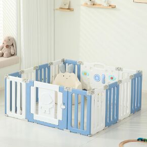 14 Panels Baby Play Pen, Extra Large Baby Playpen, Foldable Astronauts Play Pens for Babies and Toddlers, Adjustable Portable Fence Gate Playpen Yard, Colorful in Saudi Arabia