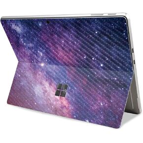 غلاف الكمبيوتر اللوحي من ألياف الكربون متوافق مع Microsoft Surface Pro 11 (2024-2025) - نجوم بنفسجية - غطاء لاصق واقٍ من الفينيل 3M ممتاز - سهل الاستخدام | صُنع في الولايات المتحدة الأمريكية بواسطة MightySkins in Kuwait