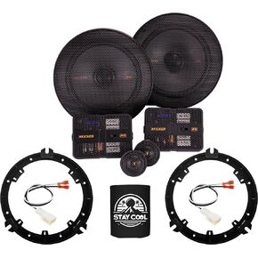 مكبرات صوت KICKER مقاس 6.5 بوصة لمجموعة ترقية Subaru WRX/WRX STI 2016-2021 - زوج من سلسلة KS مع محولات وحزام، مكون 6 1/2 مكبر صوت للباب الأمامي للسيارة KSS650، 51KSS6504 in Kuwait