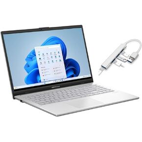 كمبيوتر محمول ASUS Vivobook مقاس 15.6 بوصة بدقة FHD | AMD Ryzen 5 7520U (Beat i7-1255U)|رسومات AMD Radeon | WIFI5 | فضي بارد | ذاكرة وصول عشوائي (RAM) سعة 16 جيجابايت DDR5 | محرك أقراص SSD سعة 512 جيجابايت | Windows 11 Home | حزمة مع محور USB 3.0 in Kuwait