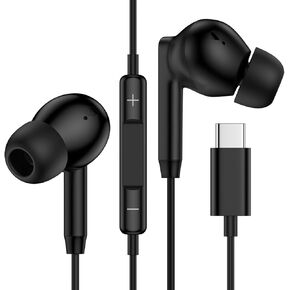 سماعات أذن USB C Samsung سلكية لهاتف Samsung Galaxy S25 Edge S24 Z Flip 7 Z Fold7 A17 A16 A26 A36 A56 A55 A35 A25 A15 A54، Galaxy S25 سماعات أذن سلكية من النوع C مع ميكروفون لهاتف iPhone 17 16 15 in Kuwait