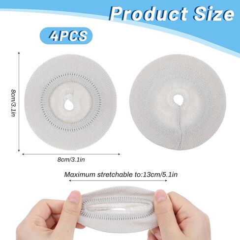 Headphone Ear Covers Knit, 4pcs Black Washable Ear Pad Covers Stretchable Earcup Knit Cotton Headphone Protector Sweat Headset Cloth Fit 3.1" to 5.1''(Gray) in Saudi Arabia