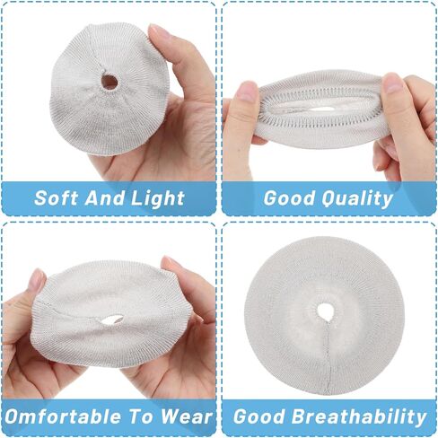 Headphone Ear Covers Knit, 4pcs Black Washable Ear Pad Covers Stretchable Earcup Knit Cotton Headphone Protector Sweat Headset Cloth Fit 3.1" to 5.1''(Gray) in Saudi Arabia