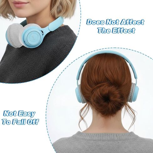 Headphone Ear Covers Knit, 4pcs Black Washable Ear Pad Covers Stretchable Earcup Knit Cotton Headphone Protector Sweat Headset Cloth Fit 3.1" to 5.1''(Gray) in Saudi Arabia