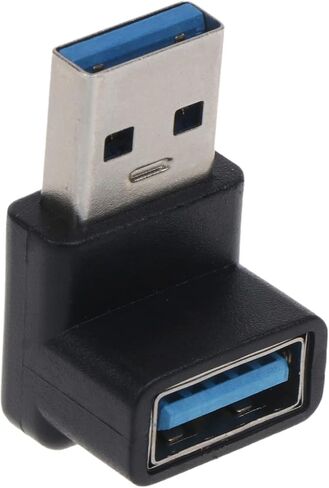 90 درجة يمين بيند Usb3.0 محول اتصال تمديد ذكر إلى أنثى للكمبيوتر المحمول يو القرص محول USB قابس USB لقابس السيارة in Kuwait