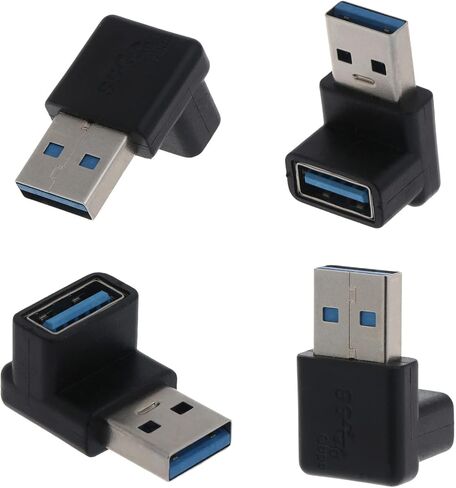 90 درجة يمين بيند Usb3.0 محول اتصال تمديد ذكر إلى أنثى للكمبيوتر المحمول يو القرص محول USB قابس USB لقابس السيارة in Kuwait