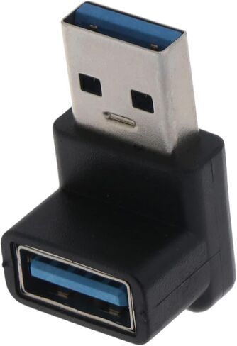 90 درجة يمين بيند Usb3.0 محول اتصال تمديد ذكر إلى أنثى للكمبيوتر المحمول يو القرص محول USB قابس USB لقابس السيارة in Kuwait