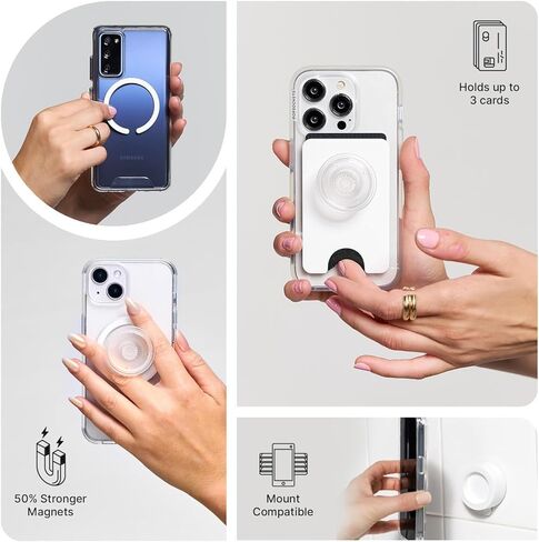 PopSockets Round Phone Grip Compatible with MagSafe, Adapter Ring Included, Phone Holder, Wireless Charging Compatible, Sanrio - Over The Rainbow Hello Kitty in Saudi Arabia