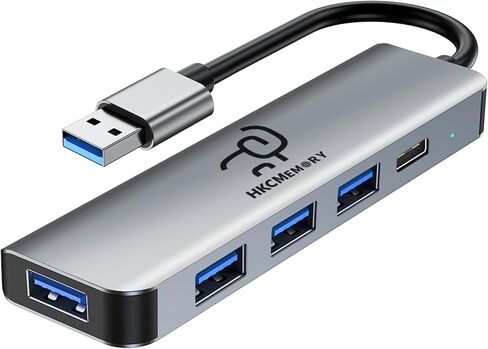 محول موزع USB 5 في 1، مع USB 3.0، ومنافذ USB 2.0 وتوصيل طاقة من النوع C، وموسع لمنفذ الكمبيوتر المحمول، والكمبيوتر الشخصي، وسطح المكتب، وPS4/5، وXbox والمزيد in Kuwait