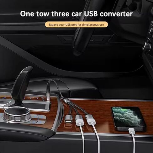 سلك تمديد USB مقسم 33 سم، USB ذكر إلى 2 USB 2.0 أنثى، محول تقسيم طاقة البيانات للهواتف والأجهزة اللوحية وأجهزة الكمبيوتر، ويربط محركات أقراص USB ولوحات مفاتيح الفئران in Saudi Arabia