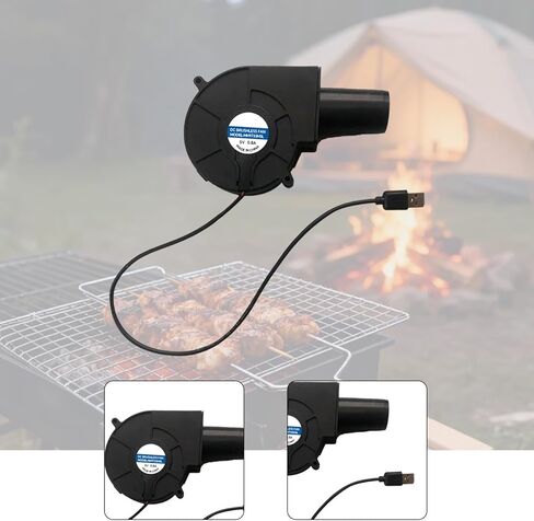 مروحة منفاخ USB صغيرة الحجم ومتعددة الاستخدامات ومحمولة للشواء في الهواء الطلق in Kuwait