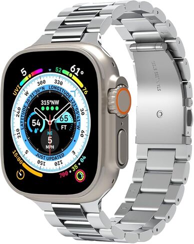 Spigen Modern Fit 316L مصمم لسوار ساعة Apple متوافق مع Ultra 3/2/1 49 مم، السلسلة 11/10 46/42 مم، 9/8/7 45/41 مم، SE3/SE2/SE/6/5/4 44/40 مم، 3/2/1 42/38 مم in Kuwait