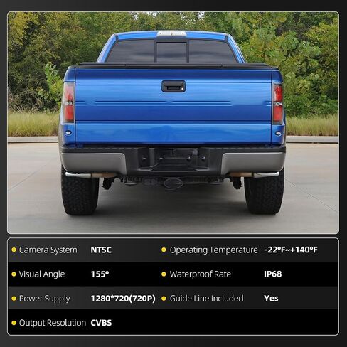 مقبض الباب الخلفي من داسبيكان مع كاميرا احتياطية عكسية متوافقة مع 2005-2014 Ford F150، 2008-2016 F-250/F-350/F450/F550، 2007-2010 Explorer مجموعة كاميرا الرؤية الخلفية 8L3Z-9943400-AC in Saudi Arabia