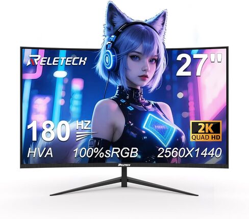 34inch 4K Curved Monitor, WQHD (3440x1440) 165Hz 1500R Ultrawide Gaming Computer Monitor, Support Freesync,1ms Support 1 Audio Out, 2 HDMI & 2 DP, VESA Mount/Tilt Adjustable- (G34WQ) in Saudi Arabia
