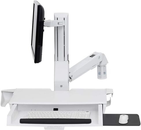 Ergotron StyleView Wall Mount for Monitor, Bar Code Scanner, Keyboard, Wrist Rest, Mouse - White - 1 Display(s) Supported24 Screen Support - 32 lb Load Capacity - 75 x 75, 100 x 100 VESA Standard in Saudi Arabia