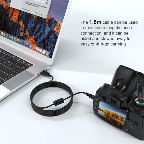 كابل USB UC-E6 متوافق مع Nikon D7200 D7100 D5500 D5300 D5200 D5100 D5000 D3300 D3200 D750، كابل USB UC-E16 لنيكون Coolpix B500 S6500 S6300 S3700 S3500 S220 L840 L830 L340 L310 L22، 5.9 قدم in Kuwait