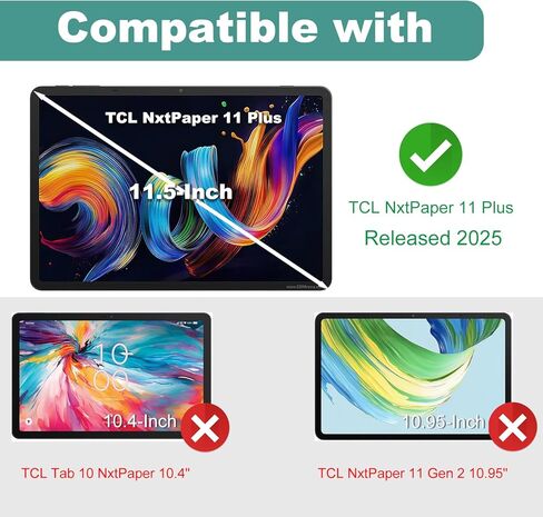 KEANBOLL 2-Pack Tempered Glass Screen Protector for TCL NxtPaper 11 Plus (11.5-Inch, Released 2025)，Ultra Clear - 9H Hardness -Anti Scratch - Case Friendly in Saudi Arabia