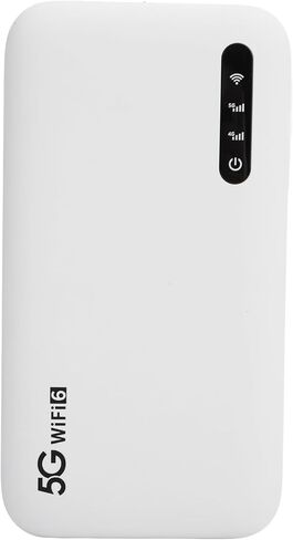 راوتر هوت سبوت متنقل 5G Wi Fi 6، جهاز واي فاي محمول بنطاق 2.4/5.8 جيجا هرتز، مودم 5G مع فتحة لبطاقات SIM، ما يصل إلى 16 جهازًا، مياه IP67، للهاتف اللوحي in Kuwait